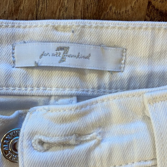 7 for all mankind size 28 Women's White Flared Jeans - Picture 2 of 7